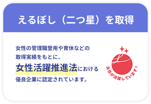 えるぼし（二つ星）を取得